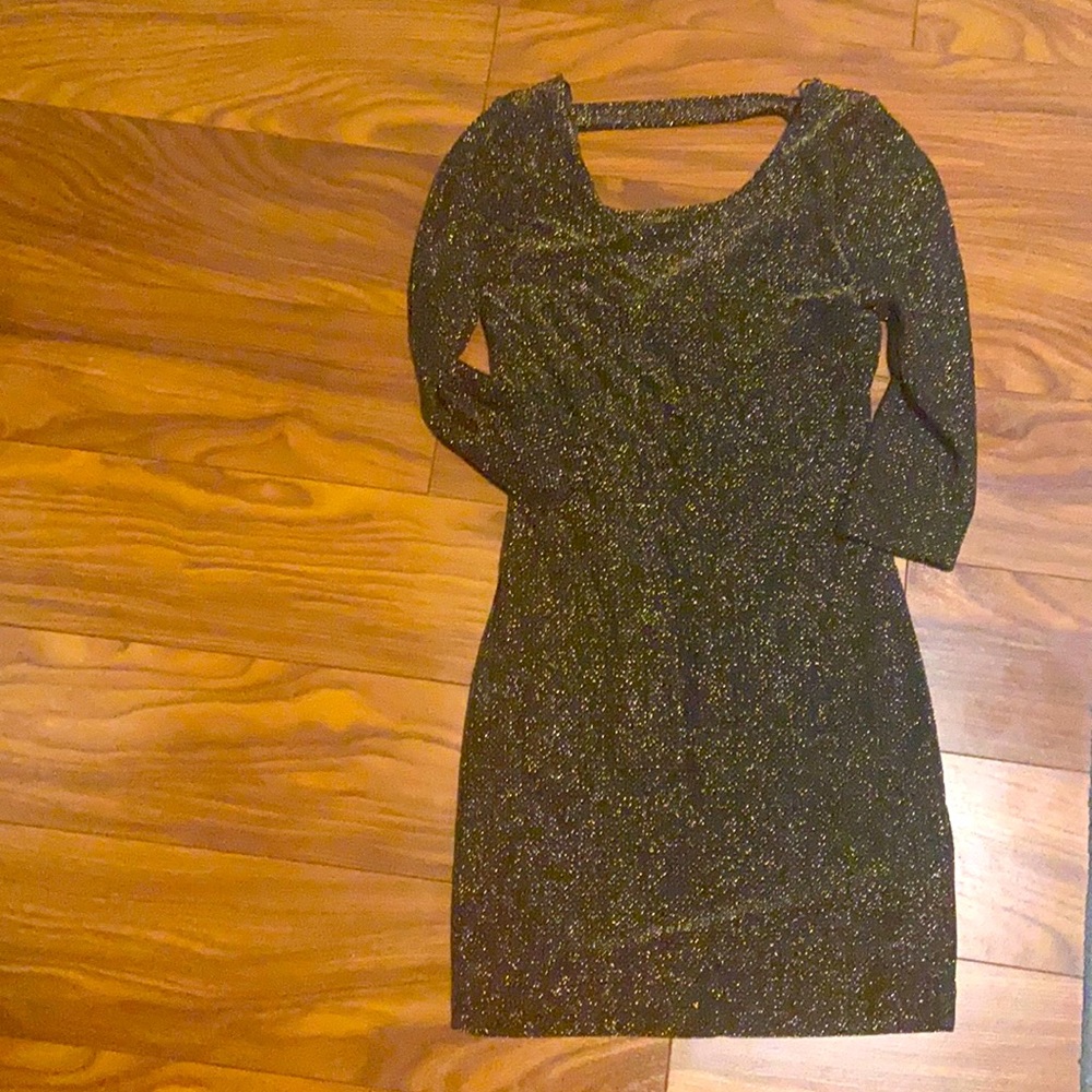Gold and Black Glitter Bodycon